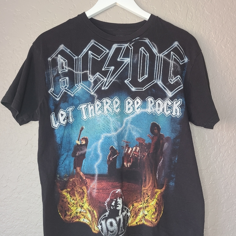 AC/DC 'Let There Be Rock' Black Graphic Band Tee